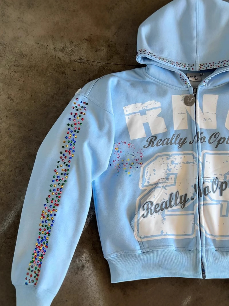 Vintage Zip Hoodie - Autunno vintage nuovo stile hot brick