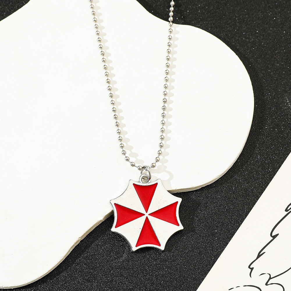 Vintage Jewelry Collection - Collana con Ciondolo Ombrello Rosso Vintage,