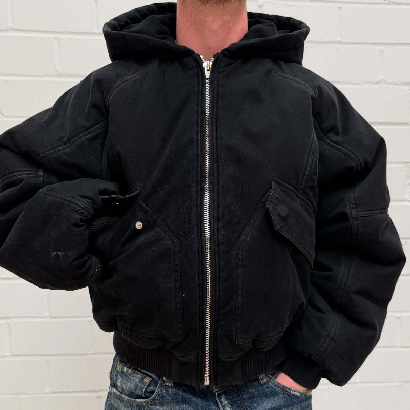 Vintage Zip Hoodie - Giacca Bomber Oversize da Uomo in