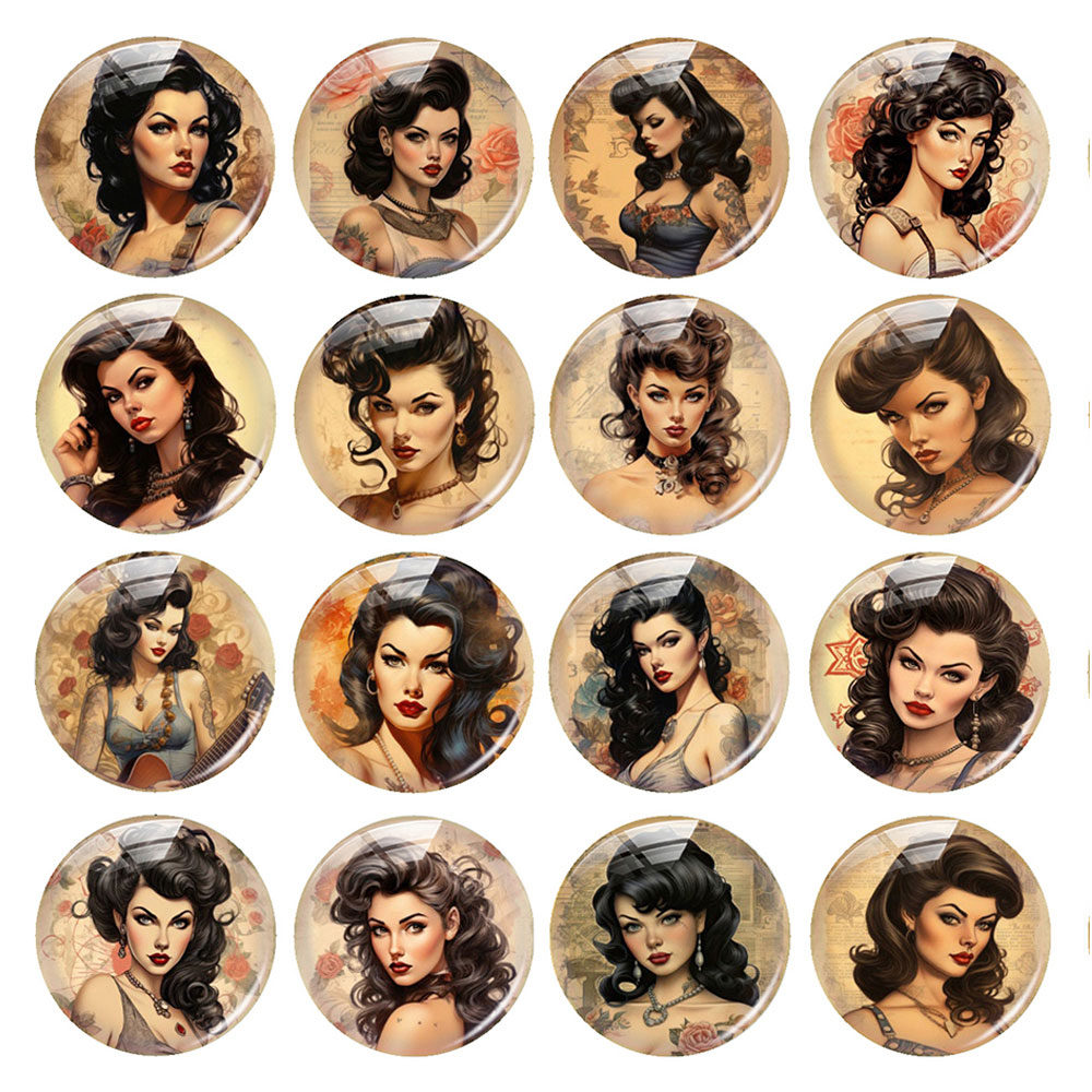 Vintage Jewelry Collection - Cabochon in Vetro Vintage con Foto