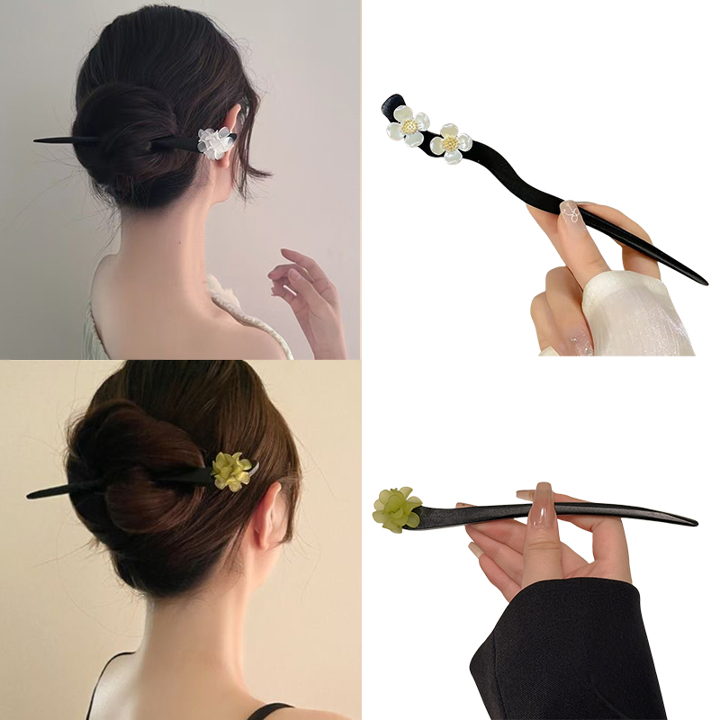 Vintage Jewelry Collection - Bastoncini per capelli con fiori in