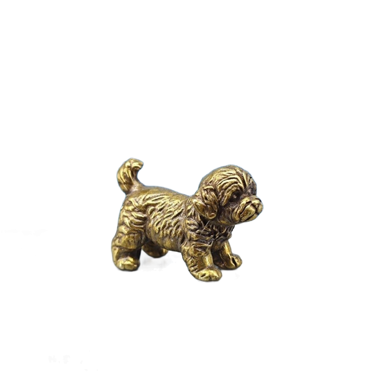 Vintage Collectible Teddy Bears - Mini Statua in Ottone di Cane,
