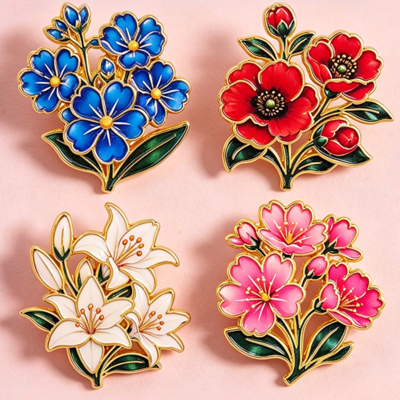 Spilla smaltata floreale vinta - Vintage Item recensione e prezzo