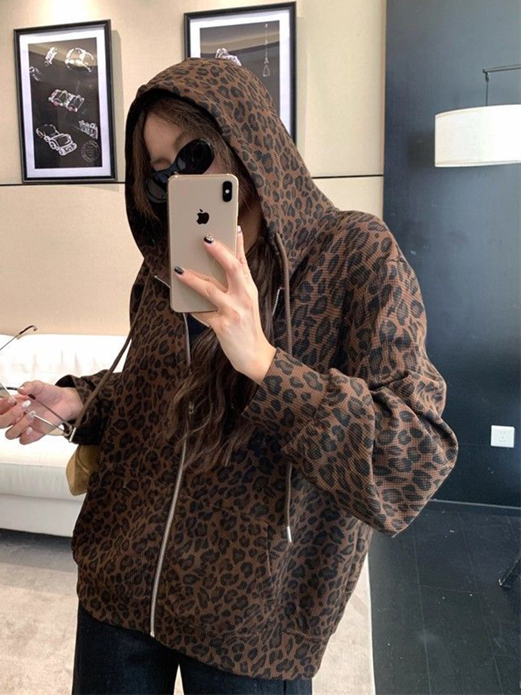 Felpe con cappuccio leopardate - Vintage Zip Hoodie recensione e prezzo